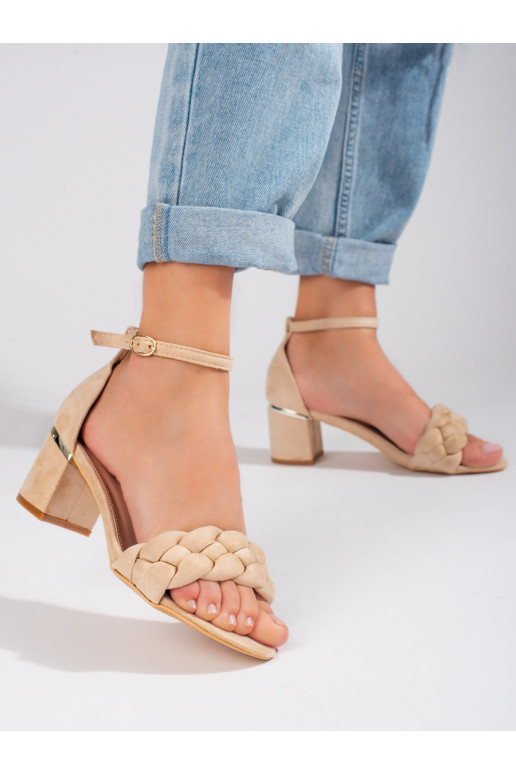 Sandali con tacco alto Shelovet beige