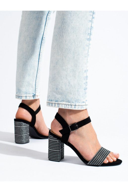Shelovet scarpe nere con tacco elegante