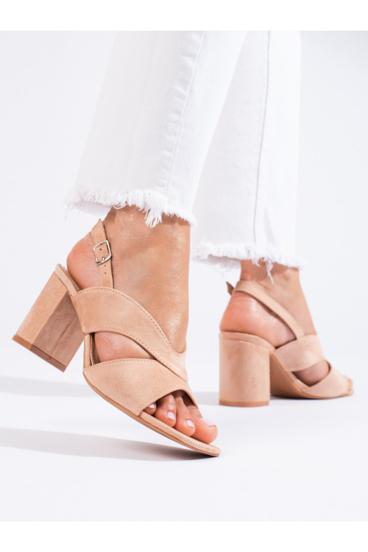 Scarpe in camoscio beige Vinceza