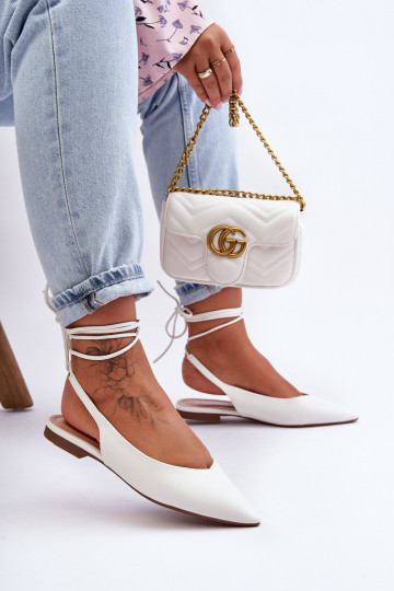 ballerine con lacci in...