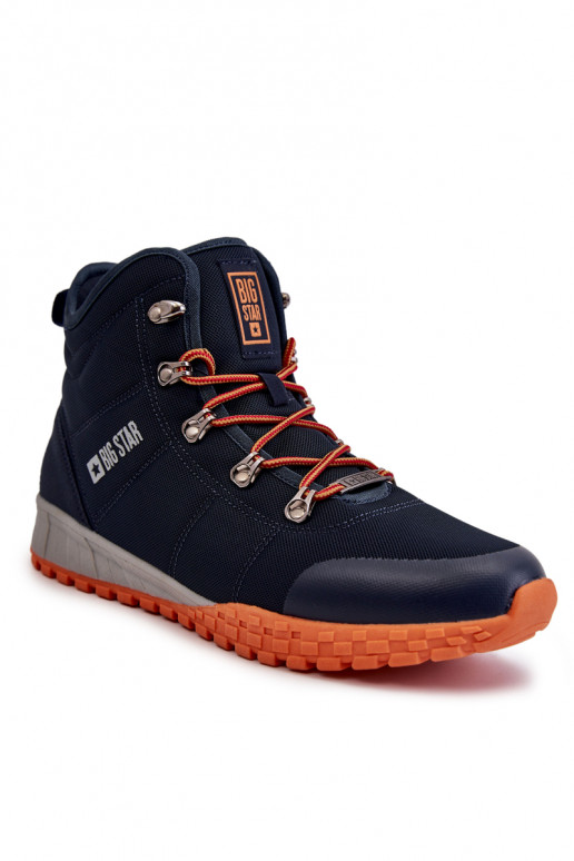 Scarponi da trekking da uomo in Memory Foam Big Star blu scuro