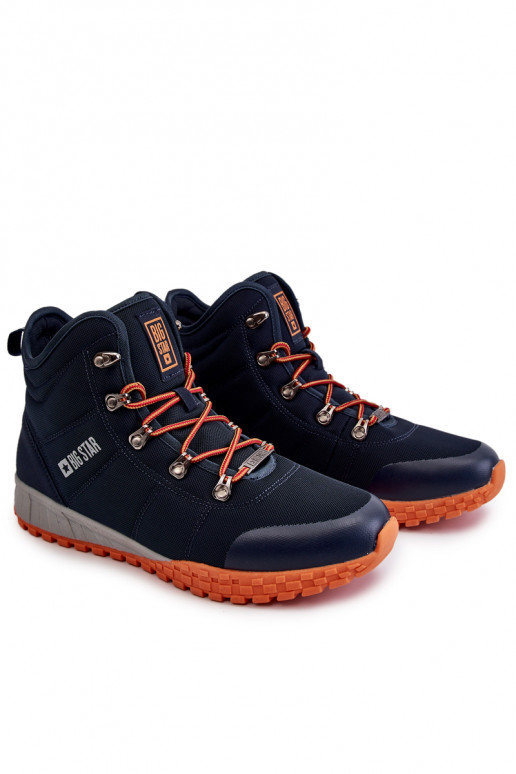 Scarponi da trekking da uomo in Memory Foam Big Star blu scuro