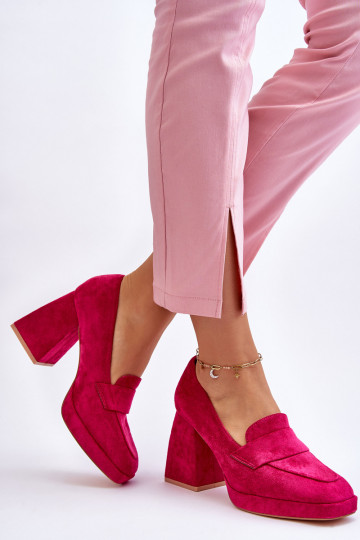 Scarpe Adriel rosa da donna con tacco largo 2