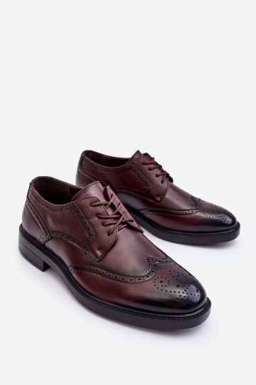 Stivali marroni da uomo nello stile elegante di Gustavo