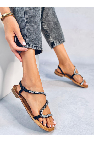 Sandali neri con cristalli... 2