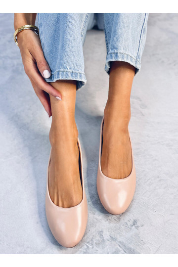 Ballerine da donna TOVA BEIGE con sottopiede in pelle