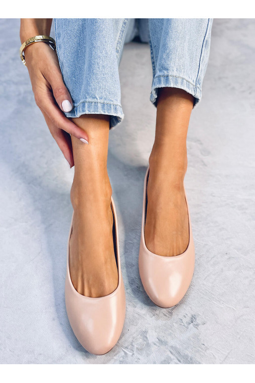Ballerine da donna TOVA BEIGE con sottopiede in pelle