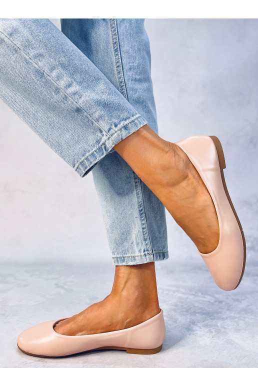 Ballerine da donna TOVA BEIGE con sottopiede in pelle