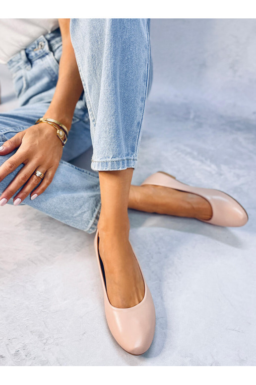 Ballerine da donna TOVA BEIGE con sottopiede in pelle