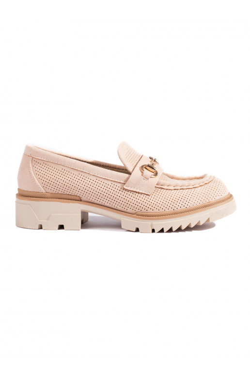Mocassini scamosciati beige Shelovet