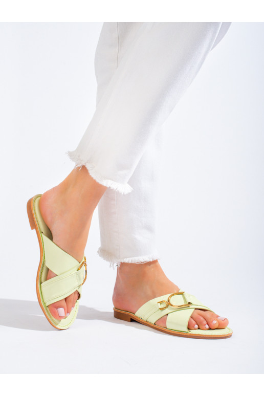 Ciabatte da donna colore verde Shelovet