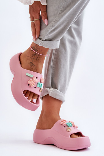 Pantofole Lorie rosa chiaro con bellissimi dettagli