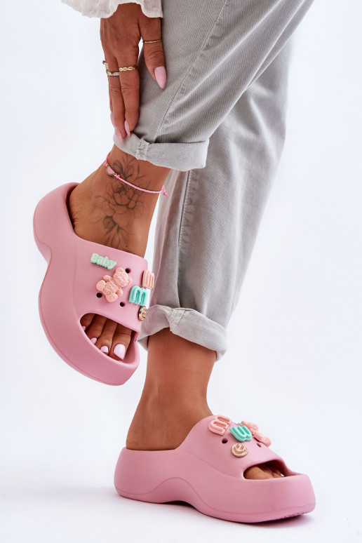 Pantofole Lorie rosa chiaro con bellissimi dettagli