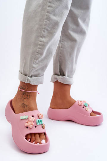 Pantofole Lorie rosa chiaro con bellissimi dettagli 2