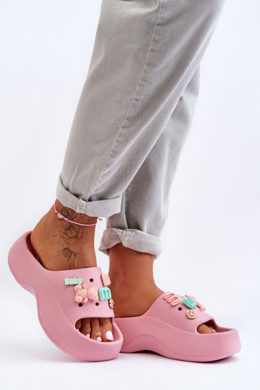 Pantofole Lorie rosa chiaro con bellissimi dettagli