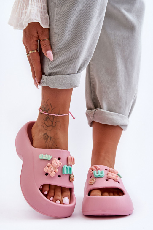 Pantofole Lorie rosa chiaro con bellissimi dettagli