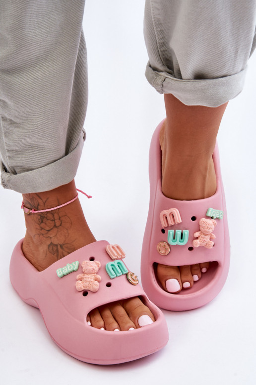 Pantofole Lorie rosa chiaro con... Pantofole Lorie rosa chiaro con...