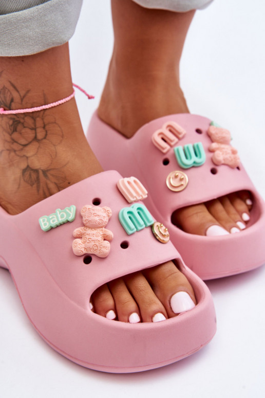 Pantofole Lorie rosa chiaro con... Pantofole Lorie rosa chiaro con...