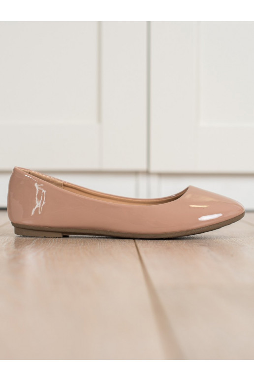 ballerine effetto vernice in shelovet beige