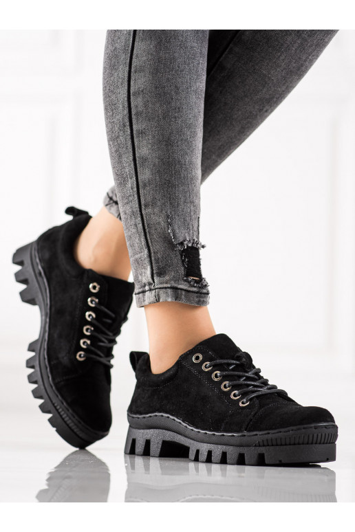 Scarpe nere con plateau S. Barski
