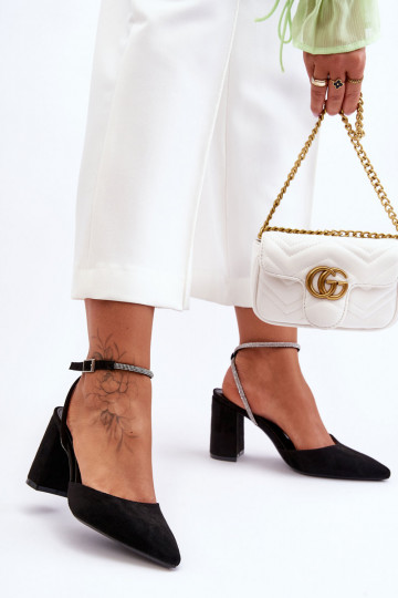 Scarpe in camoscio nero Lirosa