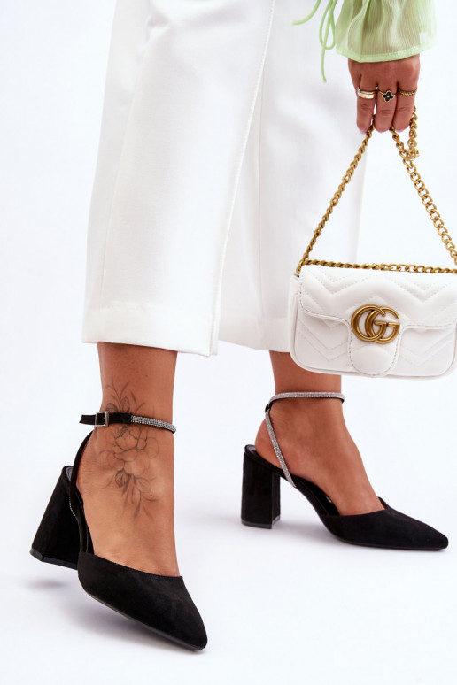 Scarpe in camoscio nero Lirosa