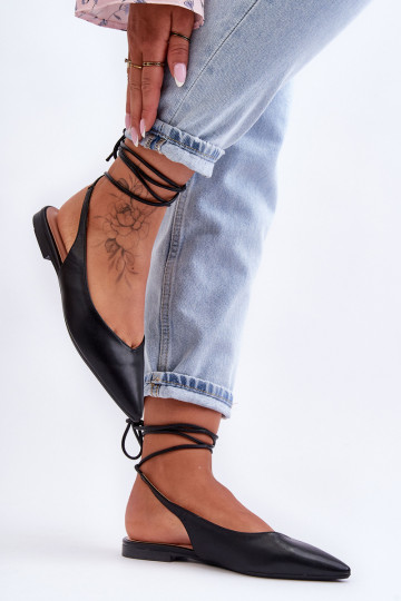 Ballerine con nastri in nero Lilly Ann 2