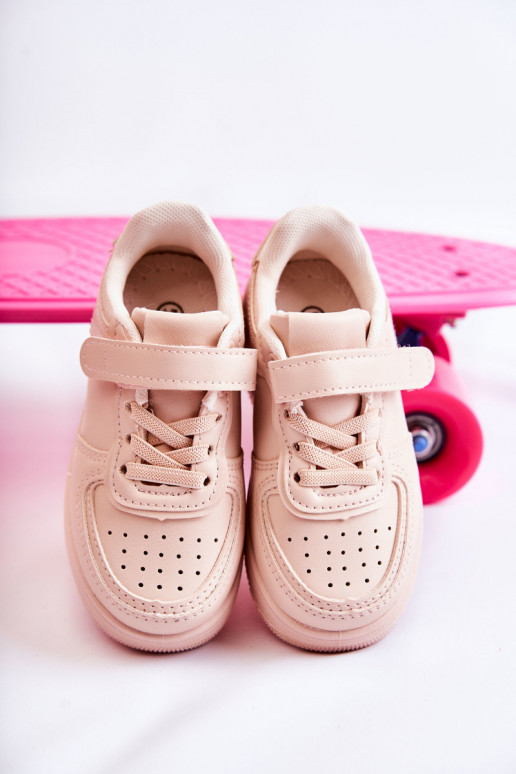 Scarpe sportive per bambini con chiusure adesive nel colore rosa Elike