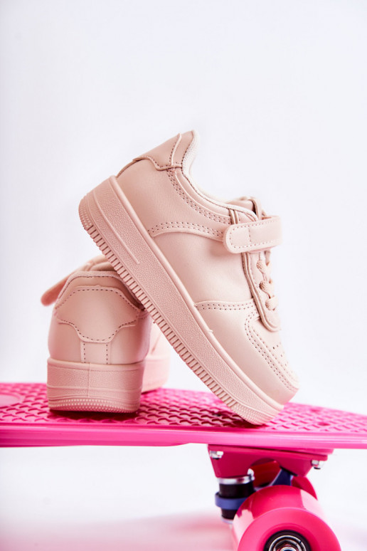 Scarpe sportive per bambini con chiusure adesive nel colore rosa Elike