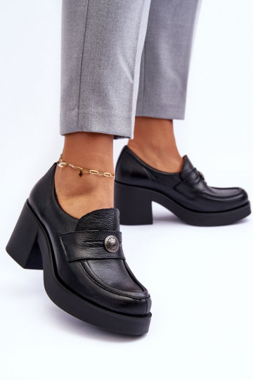 Scarpe con tacco in colore nero Lemar Dunadia