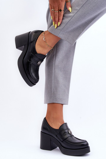 Scarpe con tacco in colore nero Lemar Dunadia 2