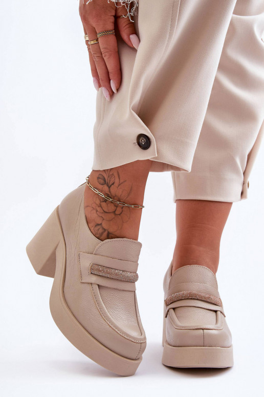 scarpe con tacchi con ornamenti beige Lemar Gelanor