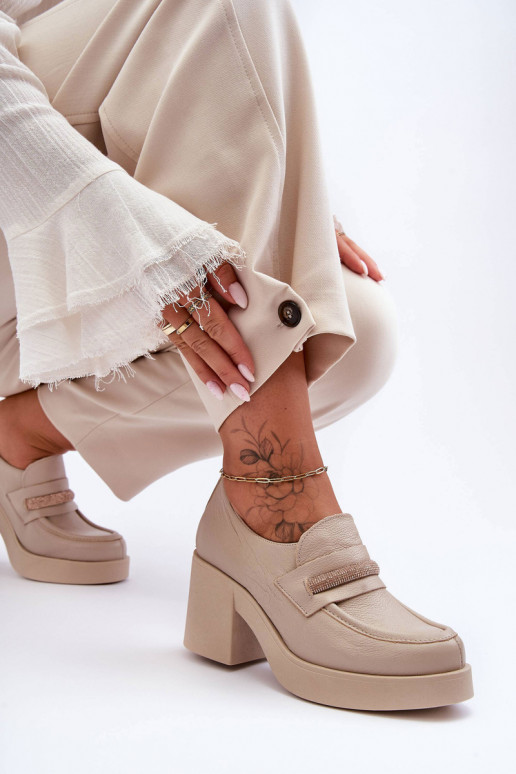 scarpe con tacchi con ornamenti beige Lemar Gelanor