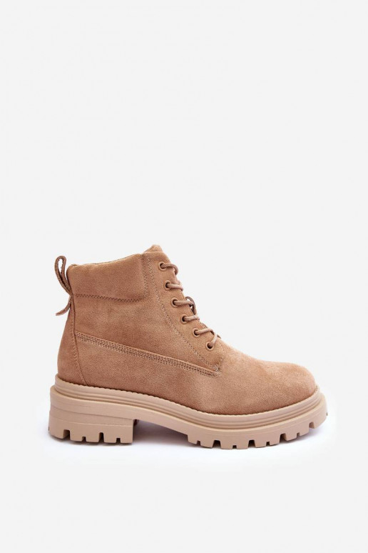 stivali in pelle scamosciata riscaldati beige Alden
