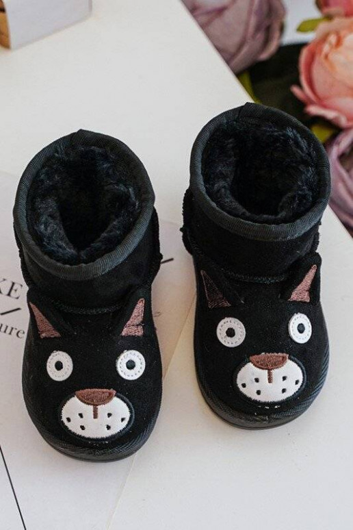 Caldi stivali invernali per bambini in colore nero Vavena