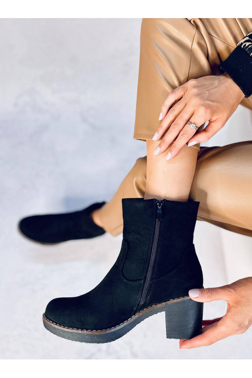 Scarpe con tacco in gomma di colore nero LINZI BLACK
