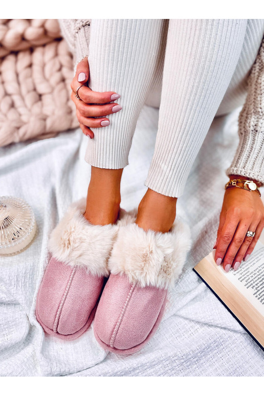 Pantofole con pelliccia colore rosa...