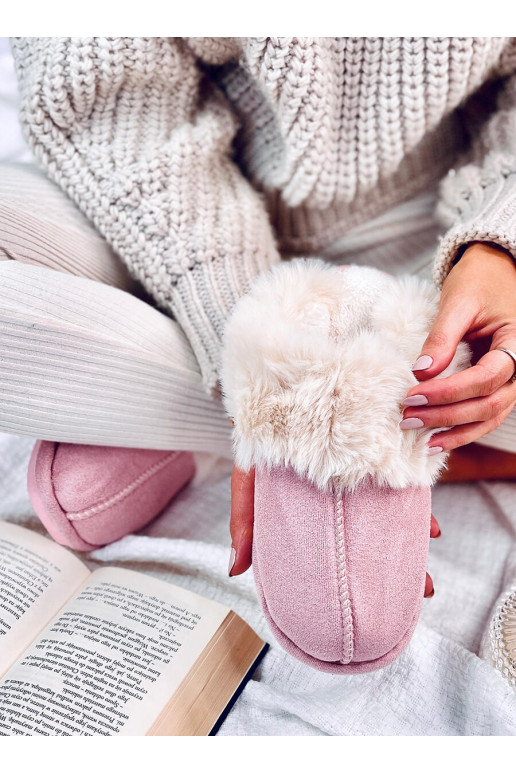 Pantofole con pelliccia colore rosa...