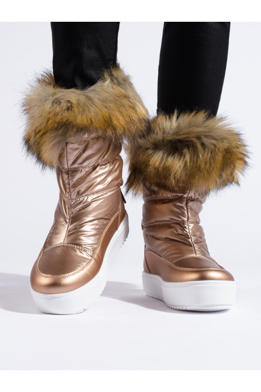 doposci con pelliccia in colore oro...