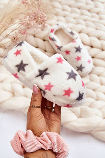 Pantofole riscaldate per bambini nel colore bianco Meyra
