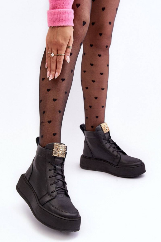 Stivaletti stringati colore nero Nicole Stivaletti stringati colore nero Nicole