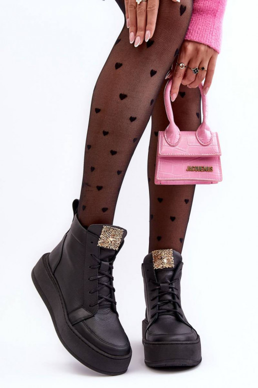 Stivaletti stringati colore nero Nicole Stivaletti stringati colore nero Nicole