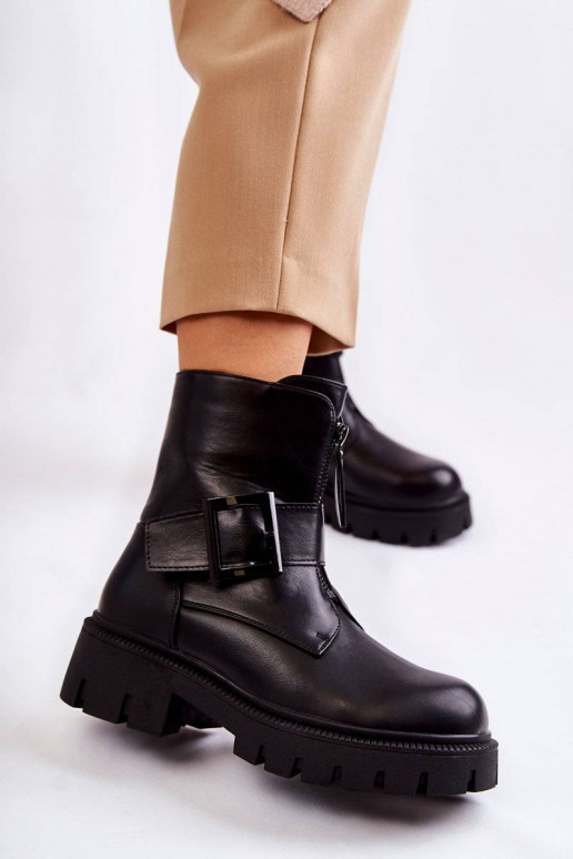 Stivali caldi con cerniere in Torey nero