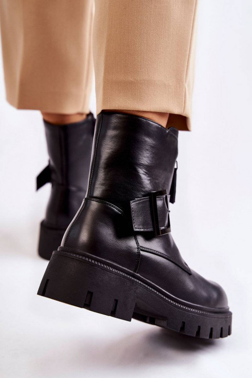 Stivali caldi con cerniere in Torey nero