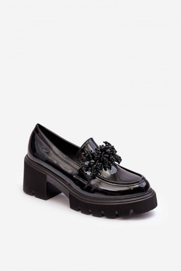 Scarpe da donna in vernice con ornamenti in colore nero Renesma 2