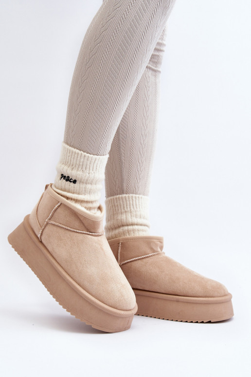 Doposci con suola massiccia beige... Doposci con suola massiccia beige...