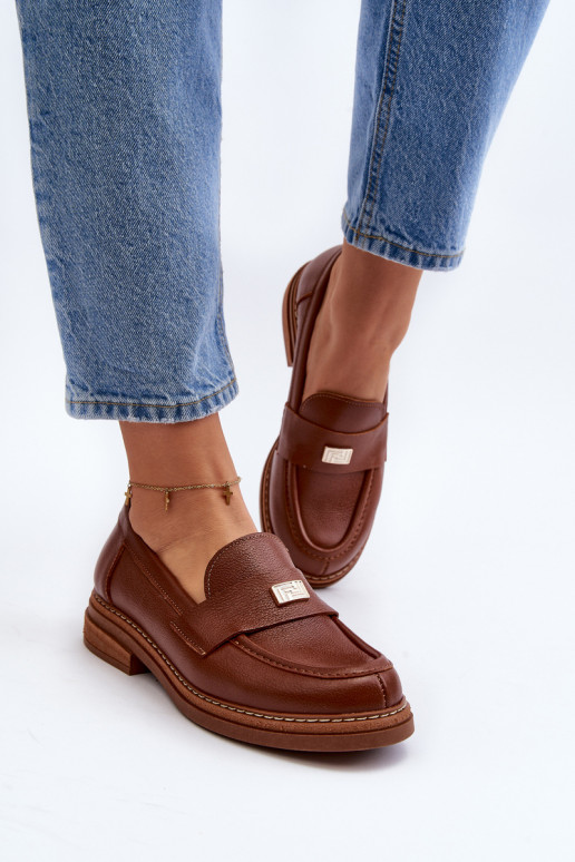 Mocassini marroni da donna