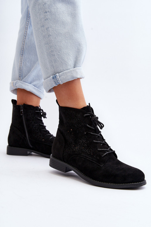 S.Barski Stivali neri con motivi S.Barski Stivali neri con motivi