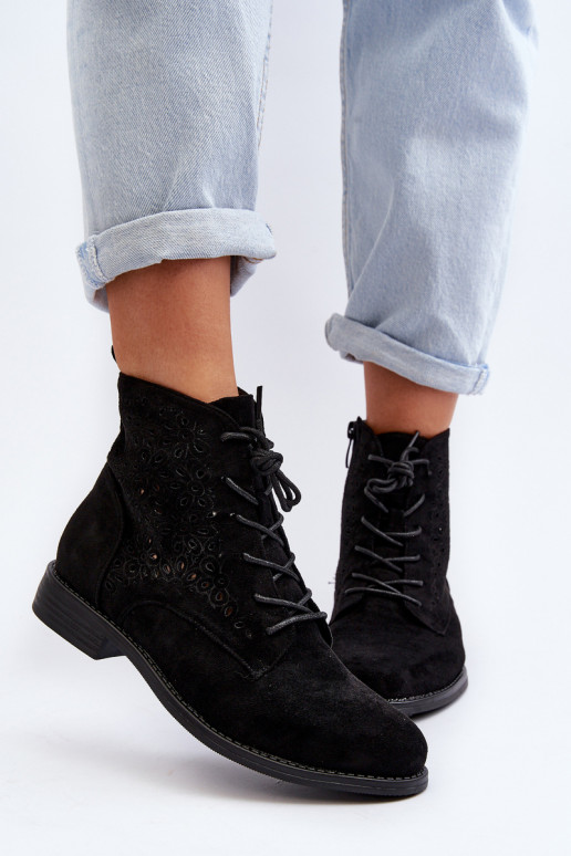 S.Barski Stivali neri con motivi S.Barski Stivali neri con motivi