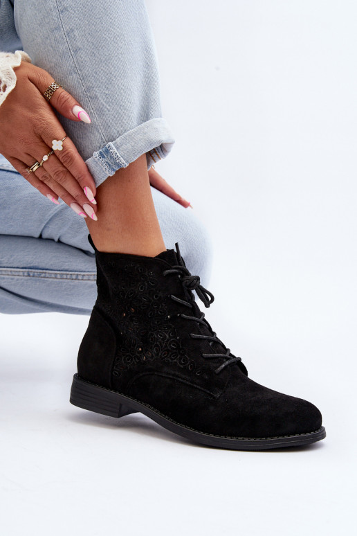 S.Barski Stivali neri con motivi S.Barski Stivali neri con motivi